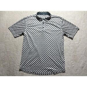 Swannies Ornate AOP Polo Shirt Mens Large Geometric All Over Print S/S Golf